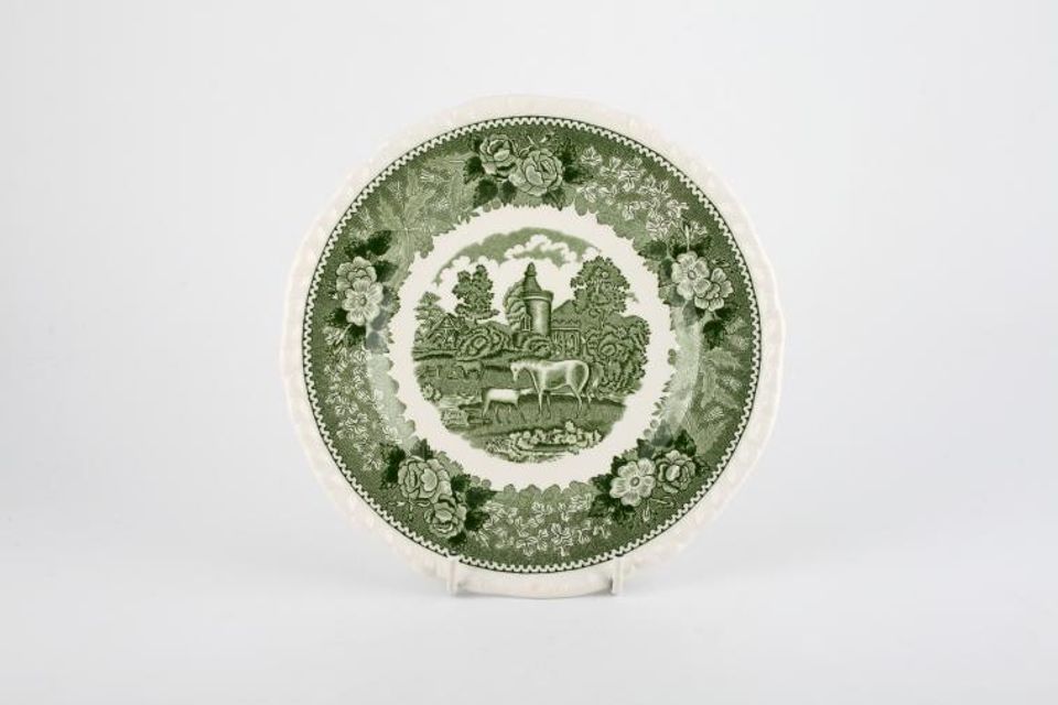 Adams English Scenic - Green Tea / Side Plate Flat 7"