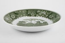 Adams English Scenic - Green Soup / Cereal Bowl Cattle Scene, Smooth Rim 7 1/2" thumb 1