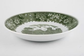 Adams English Scenic - Green Soup / Cereal Bowl Cattle Scene, Smooth Rim 7 1/2"