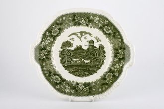 Adams English Scenic - Green Cake Plate 10 1/4"
