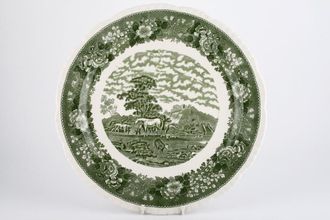Adams English Scenic - Green Round Platter 12 3/8"