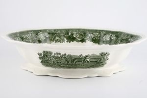Adams English Scenic - Green Vegetable Tureen Base Only