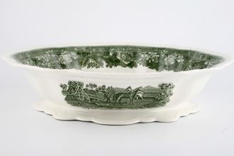 Adams English Scenic - Green Vegetable Tureen Base Only Can be used as Open Veg Dish 11 1/2"