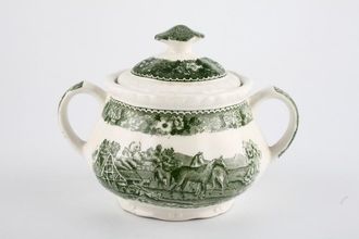 Sell Adams English Scenic - Green Sugar Bowl - Lidded (Tea)