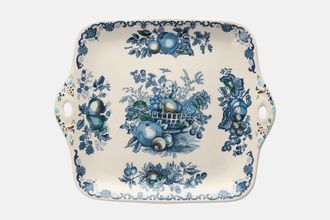Masons Fruit Basket - Blue Cake Plate 11"