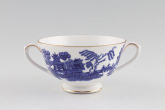 Coalport Willow - Blue Soup Cup 2 handles-footed 4 1/4" x 2 3/8"
