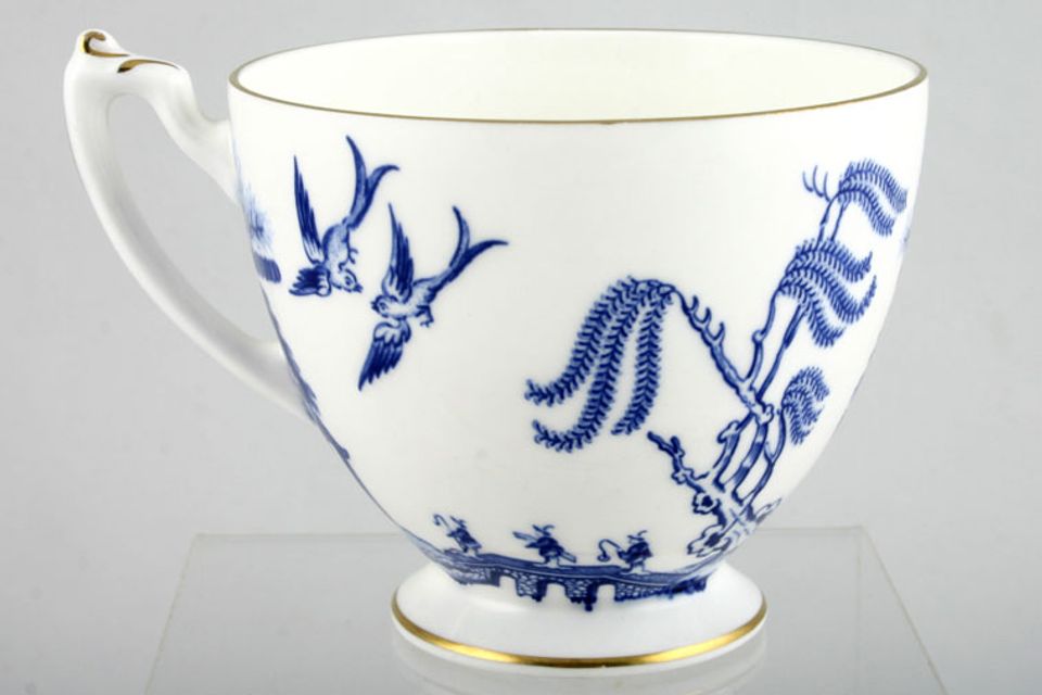 Coalport Willow - Blue Teacup smooth rim-footed 3 1/2" x 3"