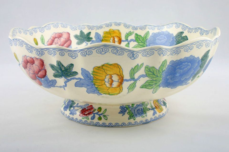Masons Regency Serving Bowl Fruit bowl footed with wavy top edge 10 1/4"