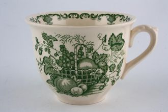 Masons Fruit Basket - Green Breakfast Cup Please note; sizes and shades may vary slightly on all items in this pattern. 4 1/8" x 3 1/8"