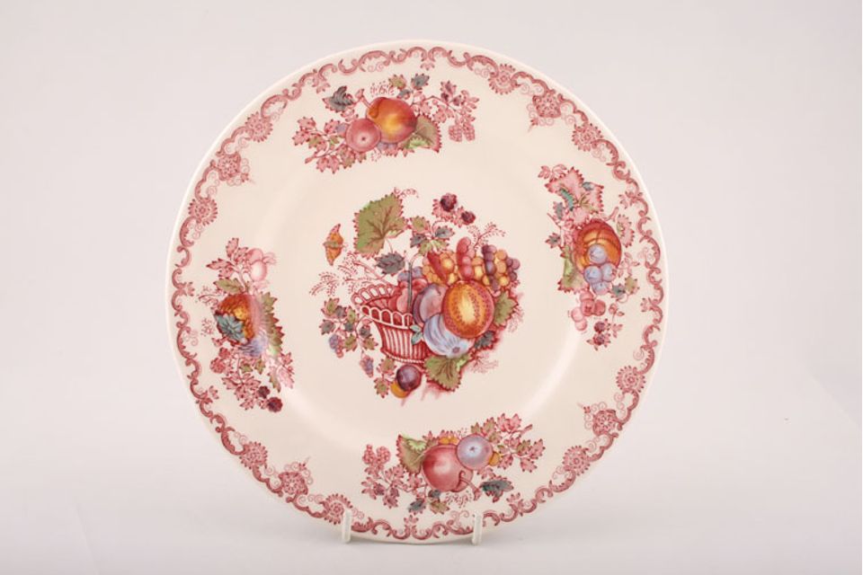 Masons Fruit Basket - Pink Dinner Plate 10 3/8"