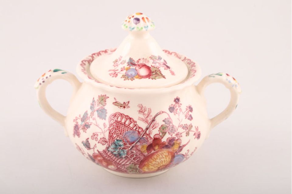 Masons Fruit Basket - Pink Sugar Bowl - Lidded (Tea)