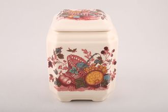 Masons Fruit Basket - Pink Storage Jar + Lid Size represents height. Tea caddy 5 1/2"