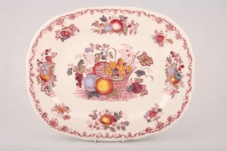 Sell Masons Fruit Basket - Pink Platter Rectangular meat plate 11"