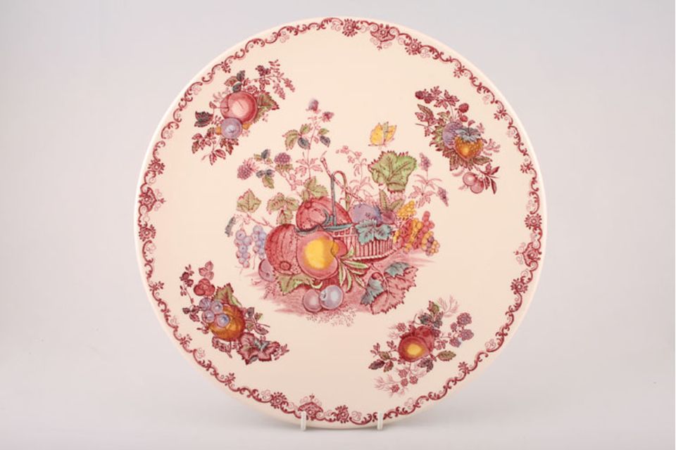Masons Fruit Basket - Pink Gateau Plate 12"