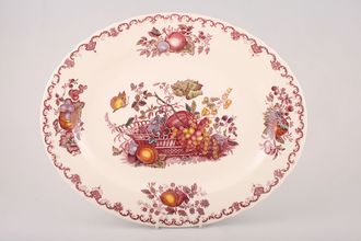 Sell Masons Fruit Basket - Pink Oval Platter 15 3/4"