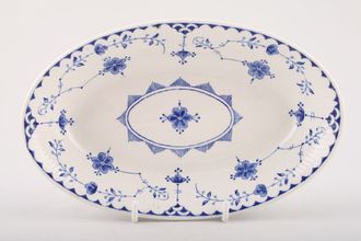 Masons Denmark - Blue Sauce Boat Stand deep, can be used as a pickle dish 8 1/8" x 5 1/8" x 1 1/2"