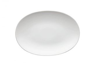 Sell Thomas Medaillon Platinum Band - White with Thin Silver Line Oval Platter 13"