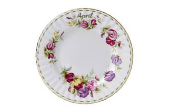 Royal Albert Flower of the Month Series - Montrose Shape Dinner Plate April - Sweet Pea