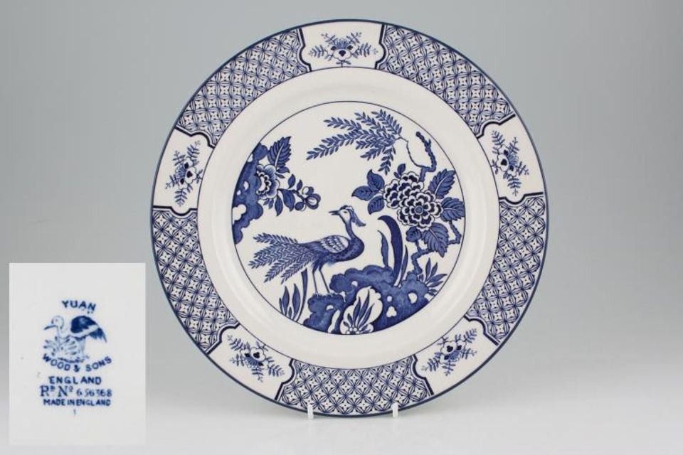 Wood & Sons Yuan - Old Backstamp Dinner Plate Narrow Rim - 1" rim 10"