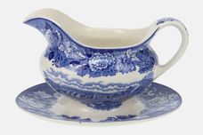 Wood & Sons English Scenery - Blue Sauce Boat and Stand Fixed thumb 1
