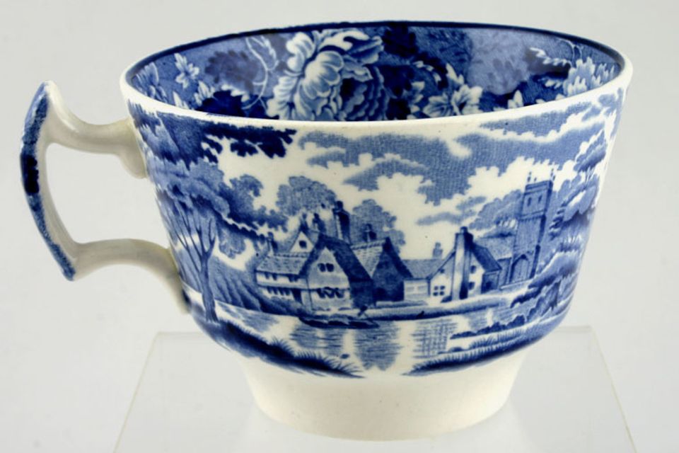 Wood & Sons English Scenery - Blue Breakfast Cup patterned inner 3 7/8" x 2 3/4"
