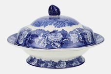 Wood & Sons English Scenery - Blue Vegetable Tureen with Lid Footed thumb 2