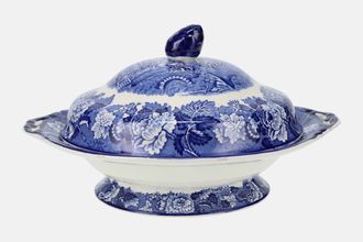 Wood & Sons English Scenery - Blue Vegetable Tureen with Lid Footed