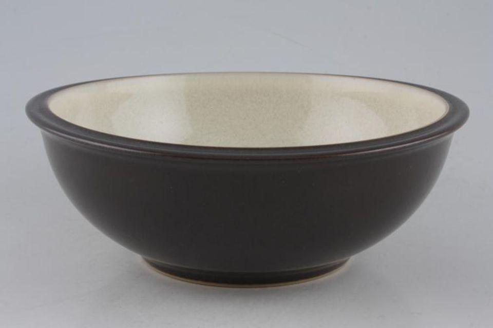 Denby Energy Soup / Cereal Bowl Cream and Charcoal 7"