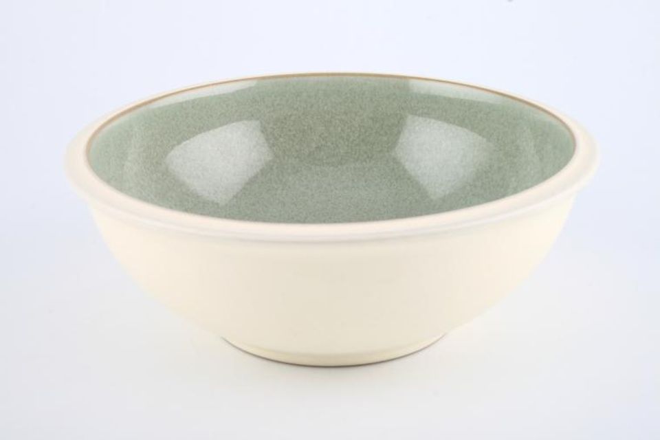 Denby Energy Soup / Cereal Bowl Celadon Green and Cream 7"
