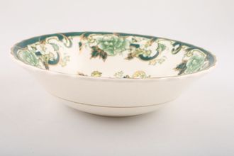 Masons Chartreuse Soup / Cereal Bowl Gold Line on Outside of Bowl 6 1/4"