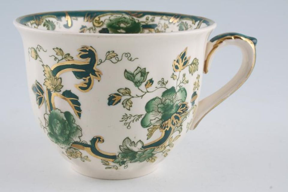 Masons Chartreuse Breakfast Cup Leaf Embossed 4" x 3 1/8"