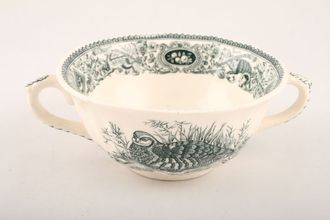 Masons Game Birds - Grey and Green Soup Cup With two handles