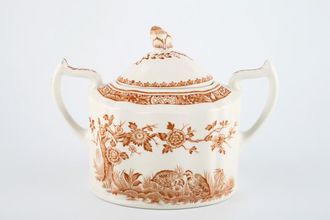 Masons Quail - Brown Sugar Bowl - Lidded (Tea) 2 handles
