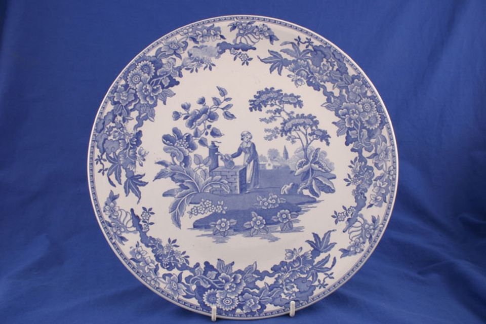 Spode Blue Room Collection Platter Girl at Well (Gateaux/Buffet) 12 3/4"