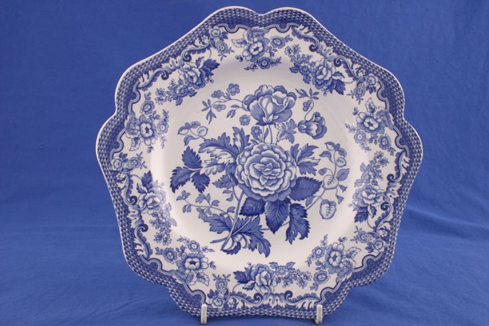 Spode Blue Room Collection Breakfast / Lunch Plate Rosa (Garden Buffet Plate) 9"