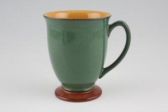 Sell Denby Spice Mug Footed, Green/Mustard. Brown foot 3 1/2" x 4 1/2"