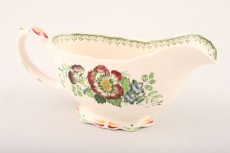 Sell Masons Paynsley - Green Sauce Boat pattern on foot and inside