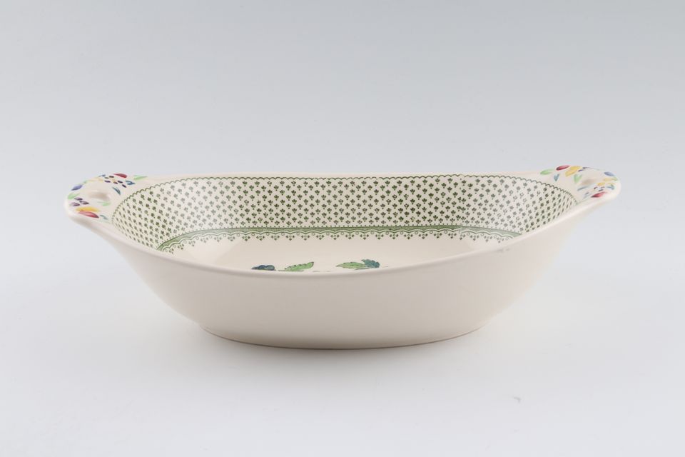 Masons Paynsley - Green Vegetable Dish (Open) With handles 10"