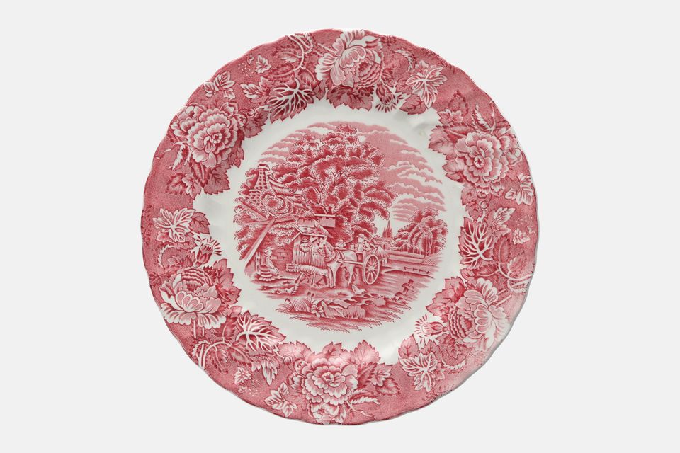 Wood & Sons English Scenery - Pink Dinner Plate Fluted 10"