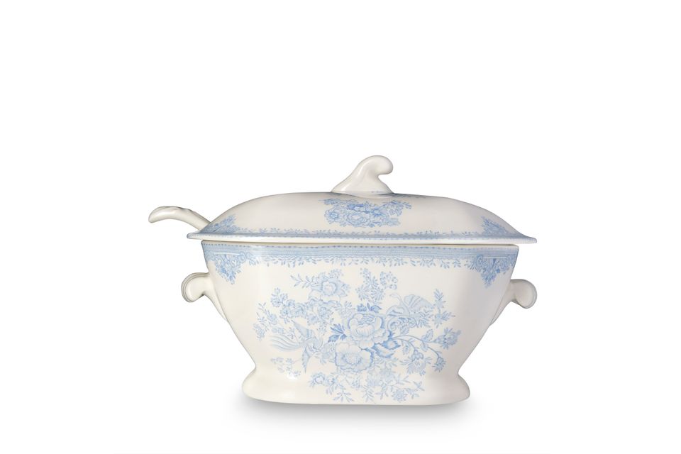 Burleigh Blue Asiatic Pheasants Soup Tureen and Ladle