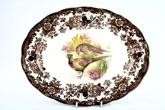 Palissy Game Series - Birds Oval Platter pheasant 12"
