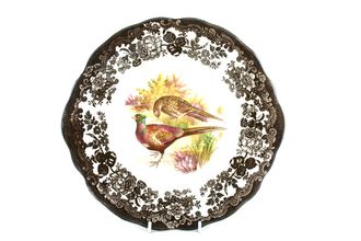 Sell Palissy Game Series - Birds Cake Plate round - eared - pheasant 10 1/4"