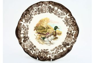 Palissy Game Series - Birds Cake Plate round - eared - mallard 10 1/4"