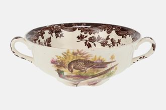 Palissy Game Series - Birds Soup Cup Pheasant and Woodcock, Mallard on inside 5" x 2"
