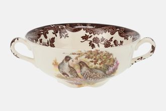 Palissy Game Series - Birds Soup Cup Partridge and Mallard, Quail on inside 5" x 2"