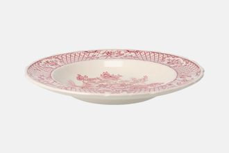 Masons Stratford - Pink Rimmed Bowl Rimmed soup plates 10"
