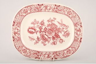 Sell Masons Stratford - Pink Platter Oblong meat plate 13 1/4"