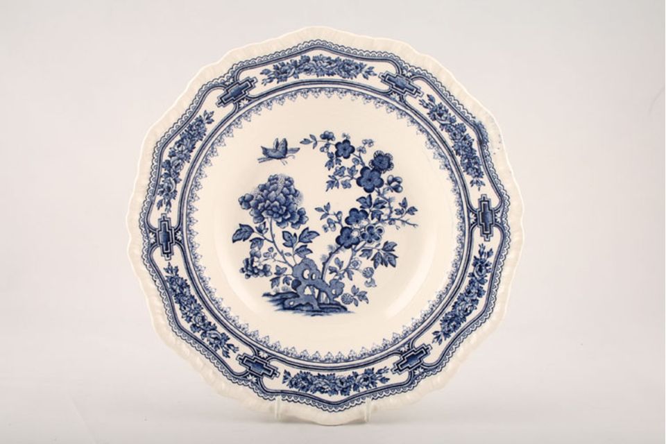 Masons Manchu - Blue Rimmed Bowl Rimmed soup plates 10"