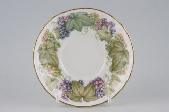 Royal Worcester Vine Harvest - Fluted Coffee Saucer For Coffee Cans 4 3/8"