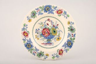Masons Strathmore - Pink + Blue Rimmed Bowl Rimmed soup plates 10"